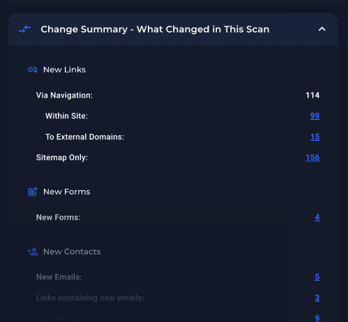 change summary view