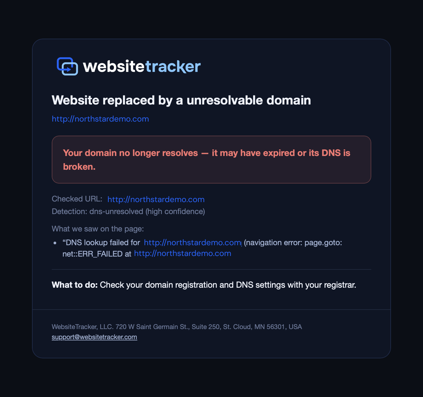 change notification
